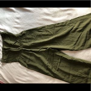 Forever 21 olive green jumpsuit